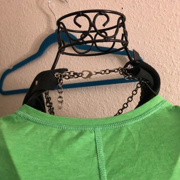 Leather scarf with octopus charm - Picture 6 of 7